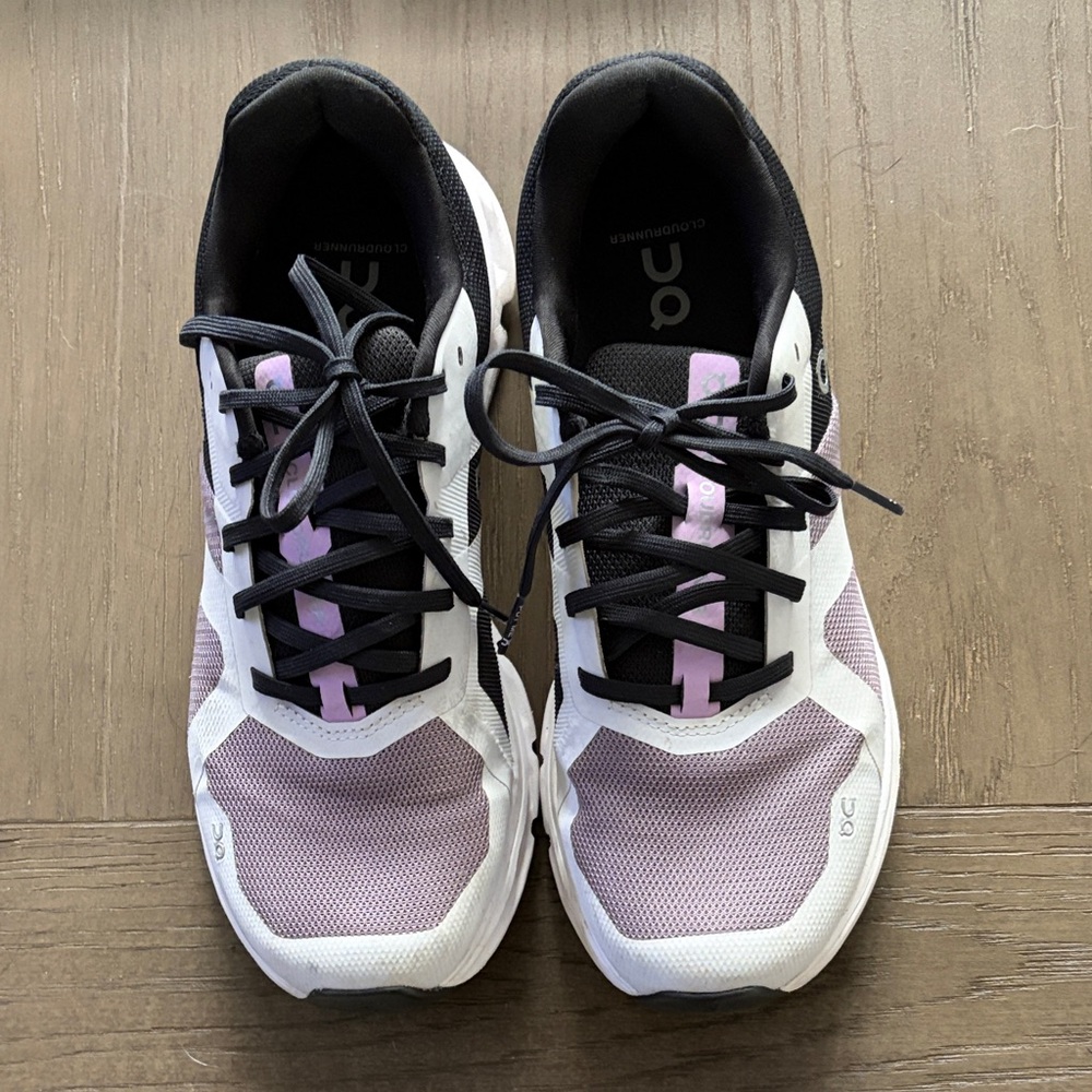 On Cloudrunner Running Women's Lilac and White Sneakers